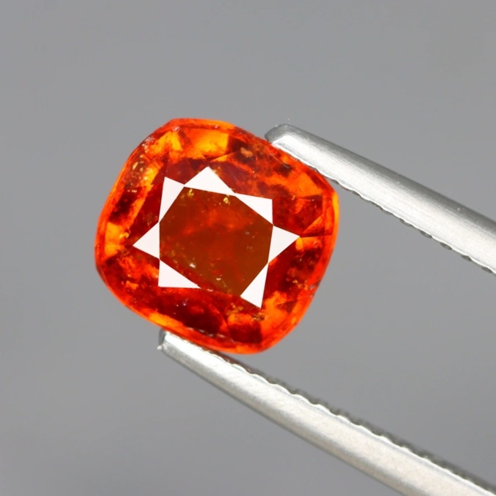2.680 CT Natural Orange Hessonite Garnet. Cushion Unheated Gem